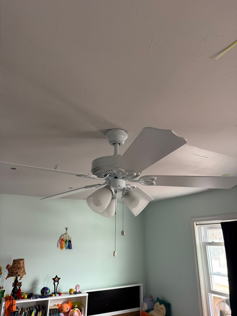 Celling fan light installing