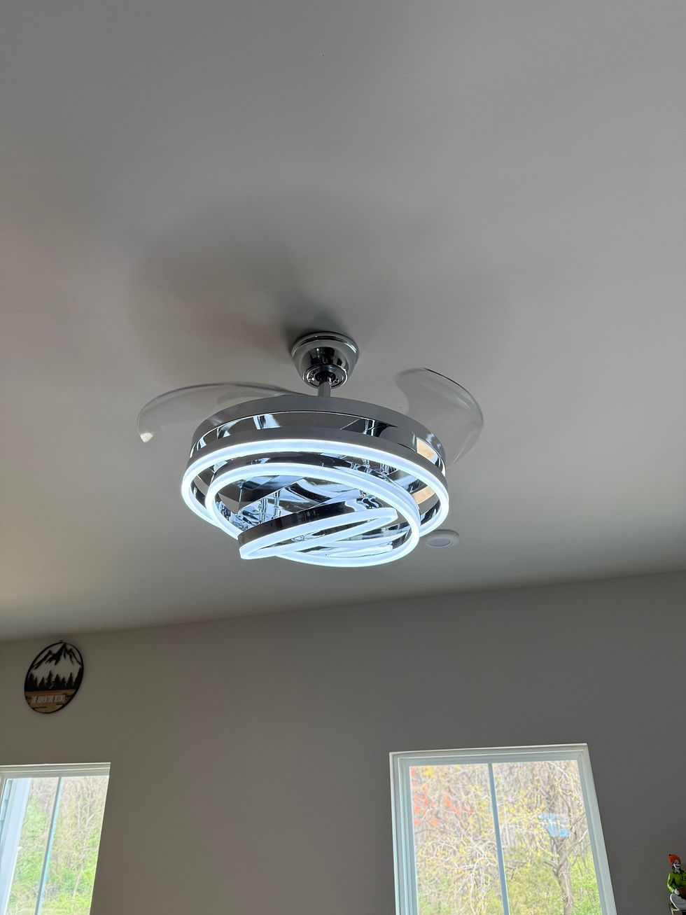 fancy light installed