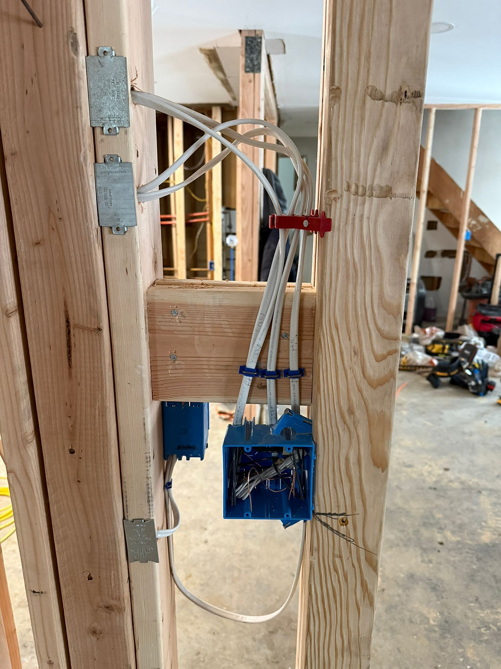 Wiring switch box for the lights