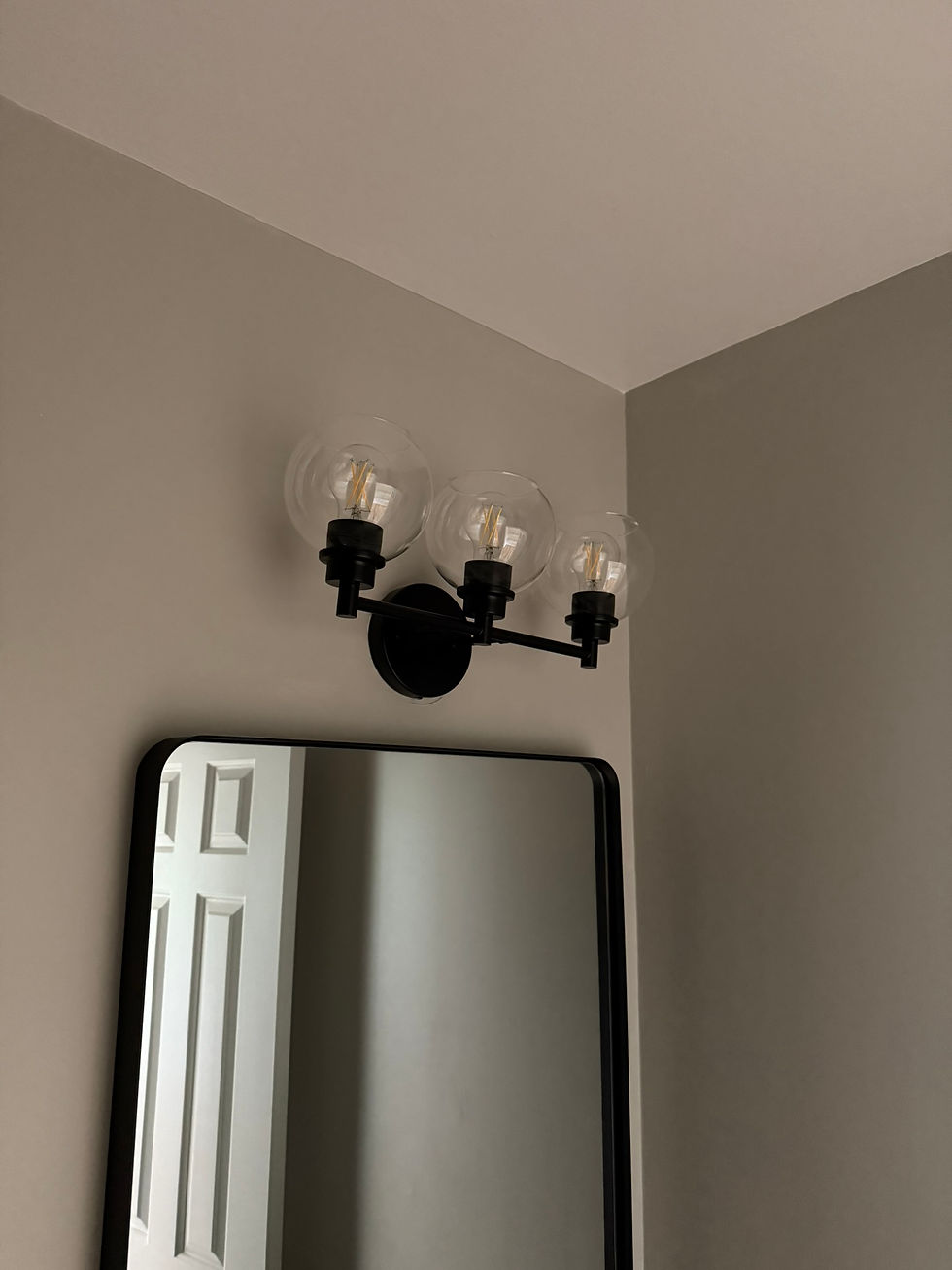 vanity light installed
