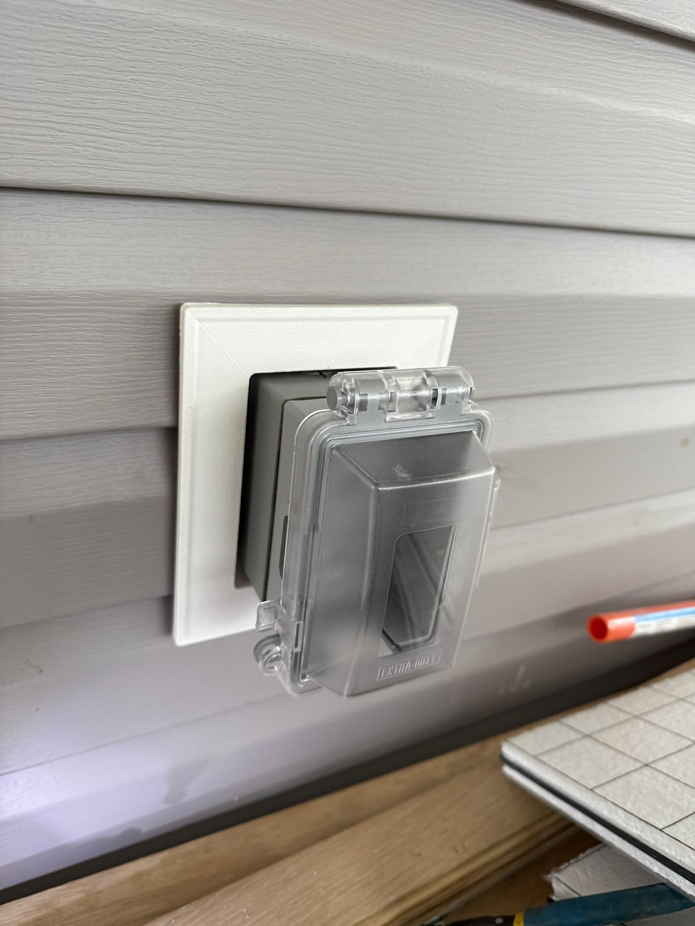Outside receptacle installing