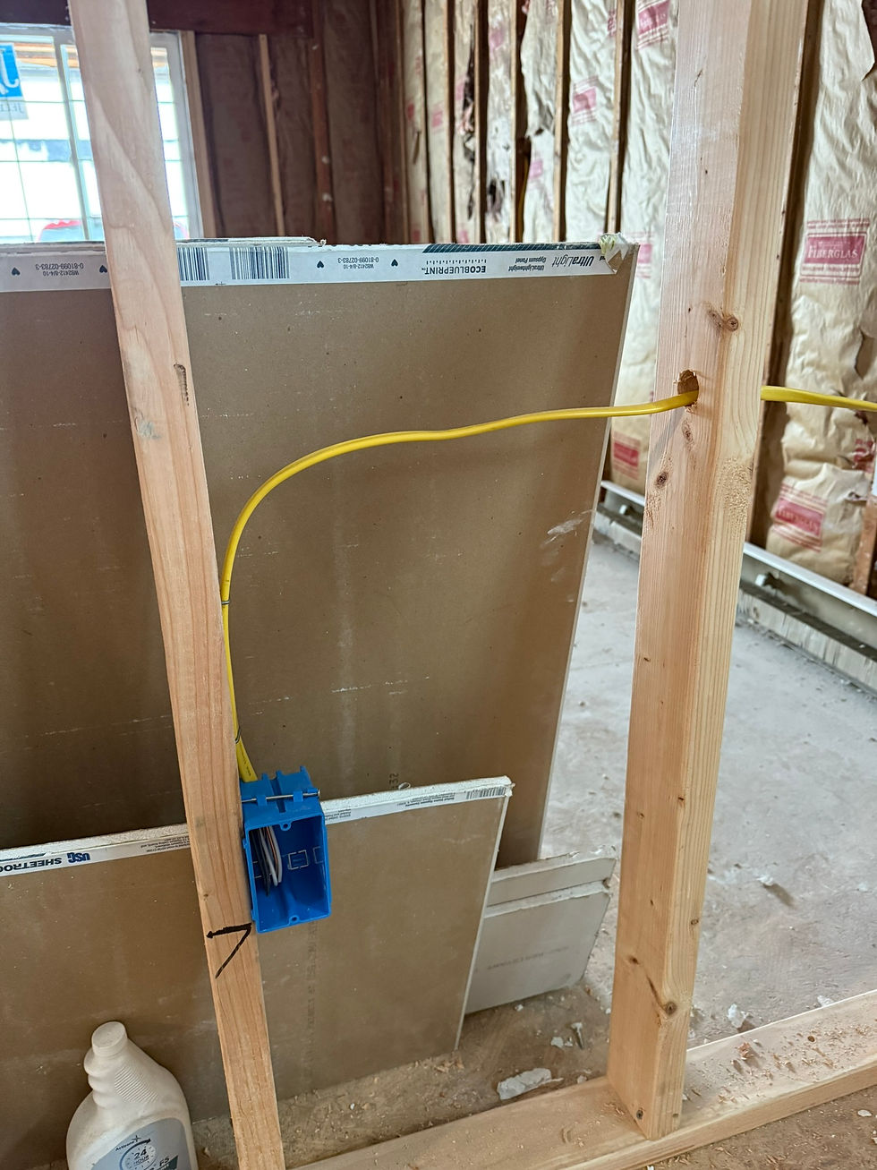 Wiring outlet box for laundry room