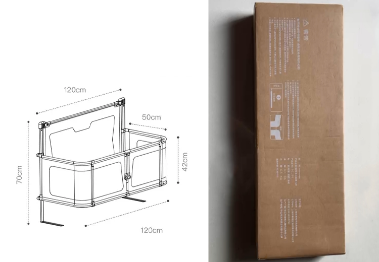 Thumbnail: Baby Products 3 in 1 Baby Bed Guardrail Crib for 0-36 Months Infants