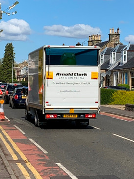 Paul drove to Inverness from Grangemouth with her peeping out!