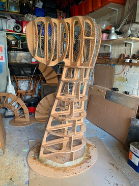 Trimming out weight and covering in mesh