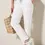Thumbnail: Witte linnen 7/8 broek Cecil