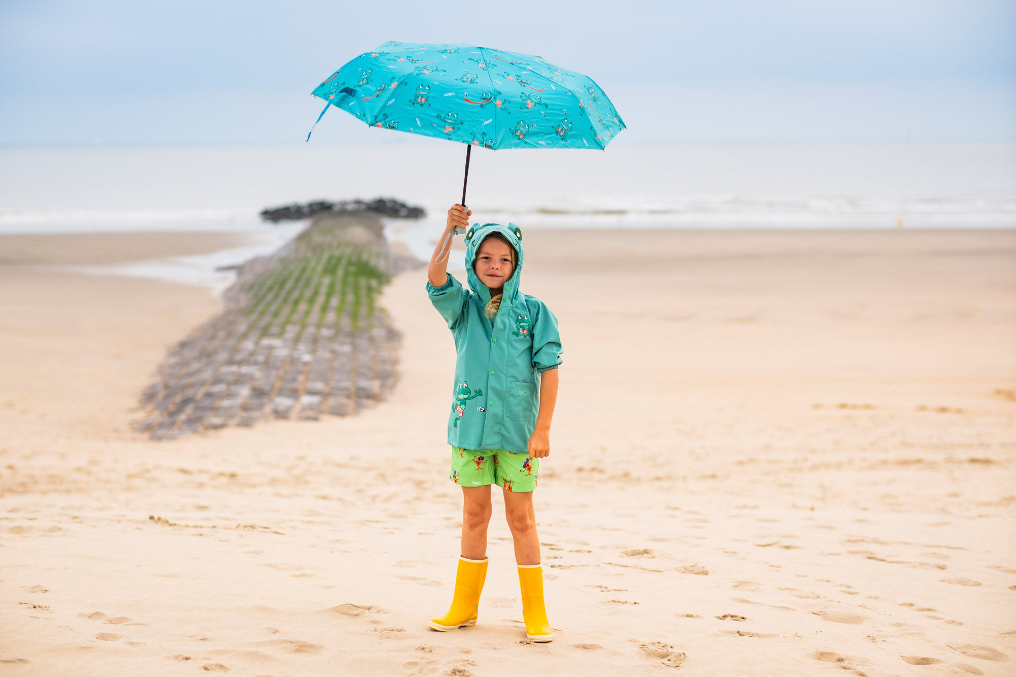 Paraplu met regenjas
