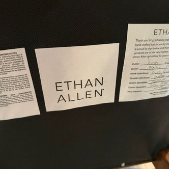 Thumbnail: Glass Top Table and 4 Ethan Allen Dining Chairs