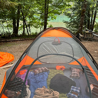 Picture of tent and camping setup 