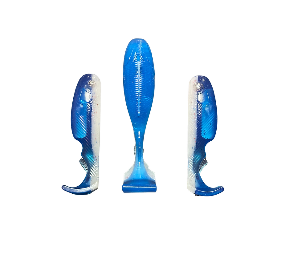 Epic Pud 3.5" - White Back and Ice Blue Belly with Patriotic Parade Flake