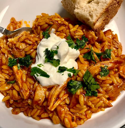 Healthy Recipe: Caramelized Tomato and Orzo Chicken Stew