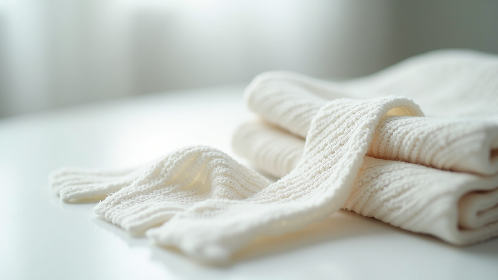 Close-up view of eco-friendly laundry strips on a white surface