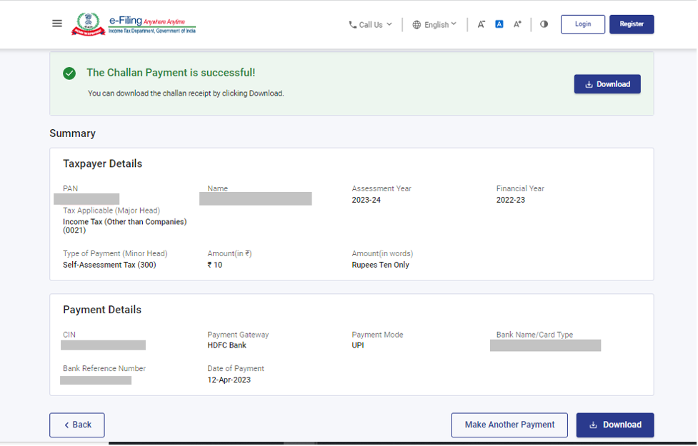 Payment Confirmation