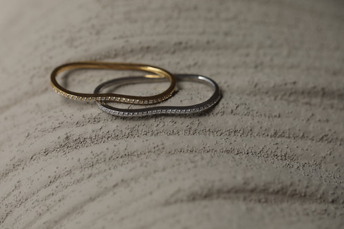 2Finger Crystal Ring Gold | C'esoi