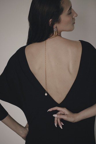 Back Design Necklace(Pearl) | C