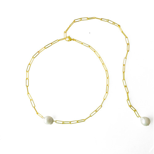 Back Design Necklace(Pearl) | C