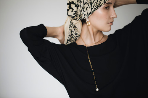 Back Design Necklace(Pearl) | C