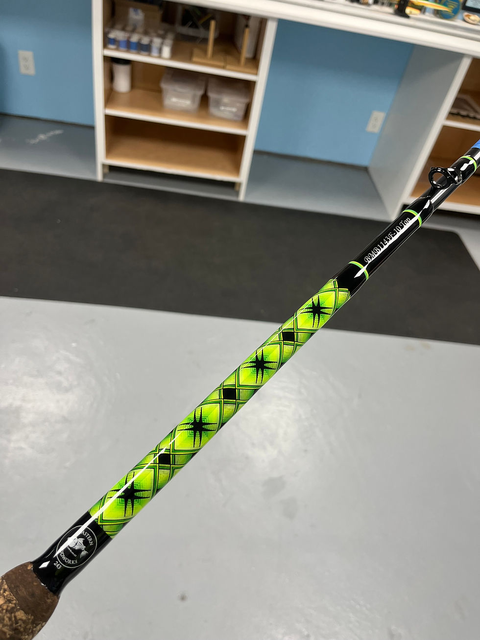 spider wrap on fishing rod by eastern rodworks