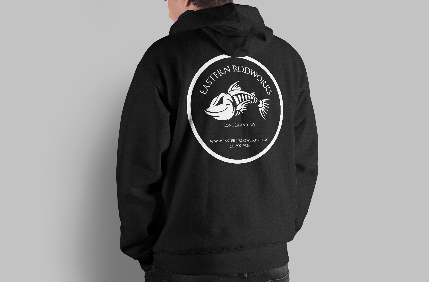 eastern rodworks logo hoodie in black