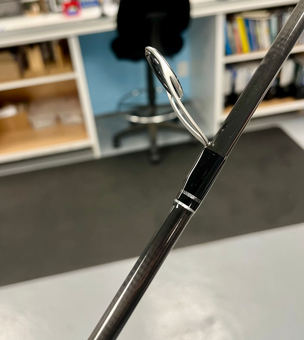 eastern rodworks classic series snap jig rod in black/yellow