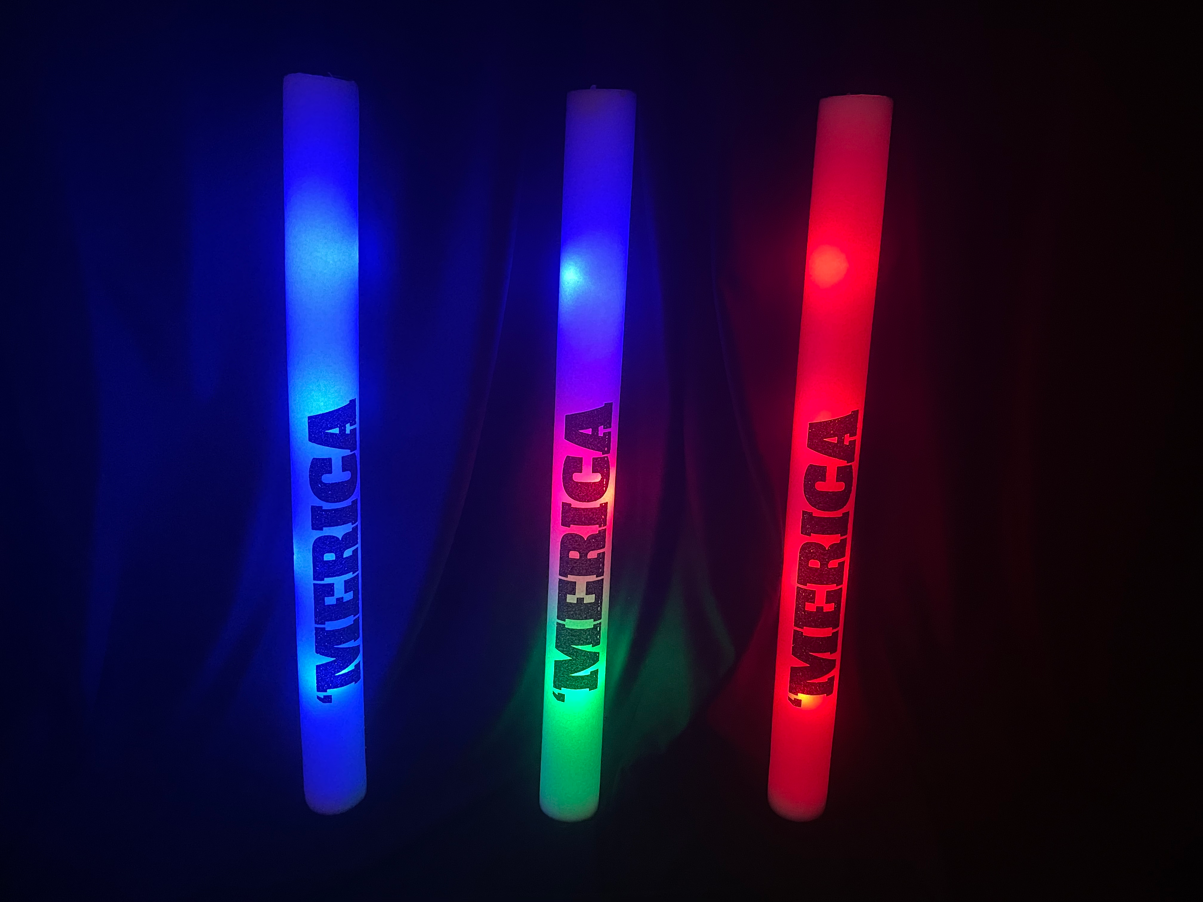 LED Foam Sticks ‘MERICA!! Flashing Glow Wands