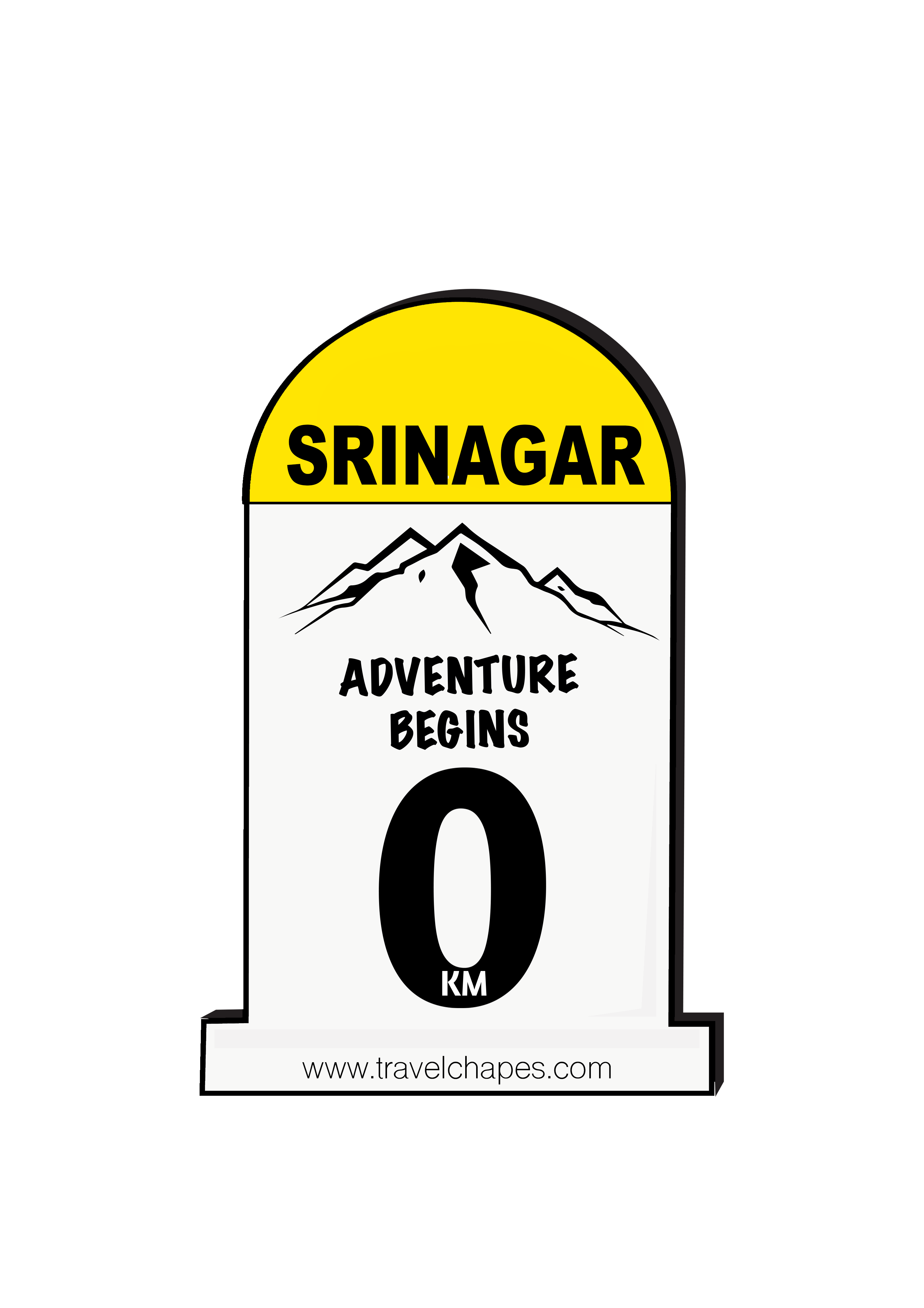 Srinagar Milestone Sticker - S6036