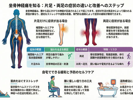 坐骨神経痛は片足だけ?両足に出る原因と対処法