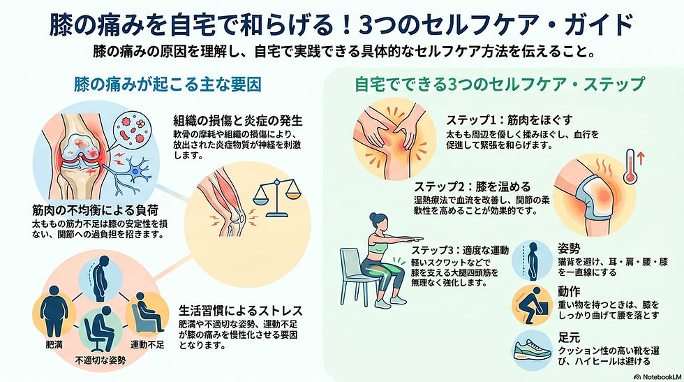 自宅で出来る膝のセルフケアは?
