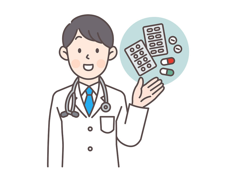薬の説明をする医師