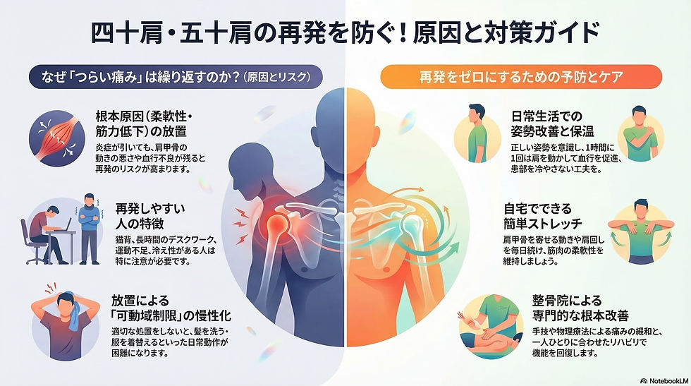 肩関節周囲炎は再発する?原因と対策、整骨院でのケア