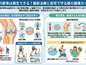 膝の軟骨は再生できる?最新治療と自宅でできるケア