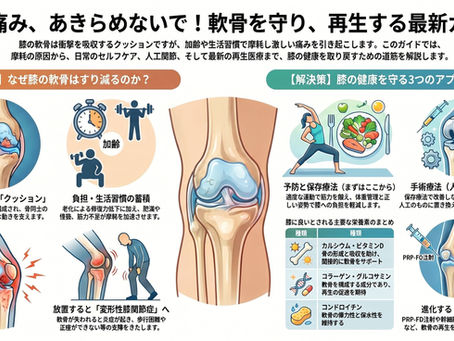 膝の軟骨は本当に減る一方?原因と治療法、最新の再生医療まで徹底解説