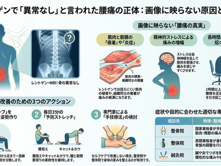 レントゲンやMRIで異常なしでも腰が痛い原因と対策