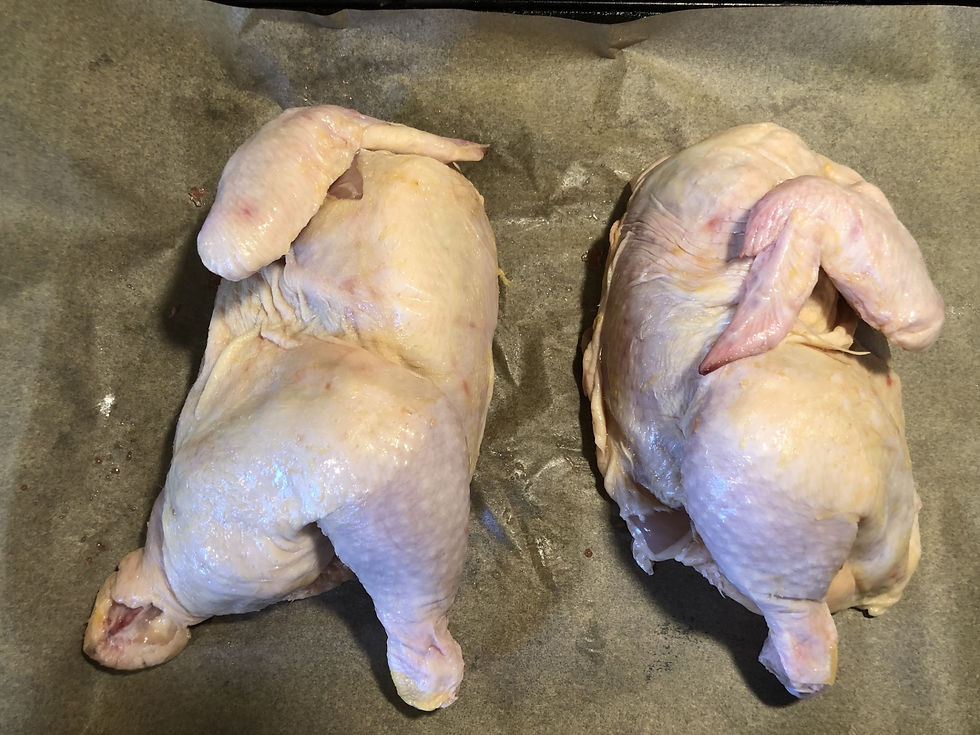 Cut Chicken half's