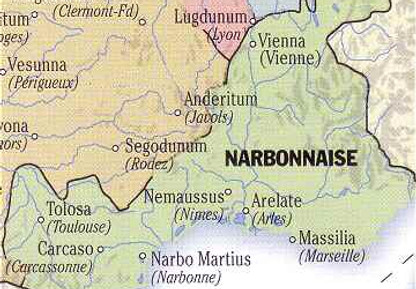 Carte de la Province Antique de la Narbo