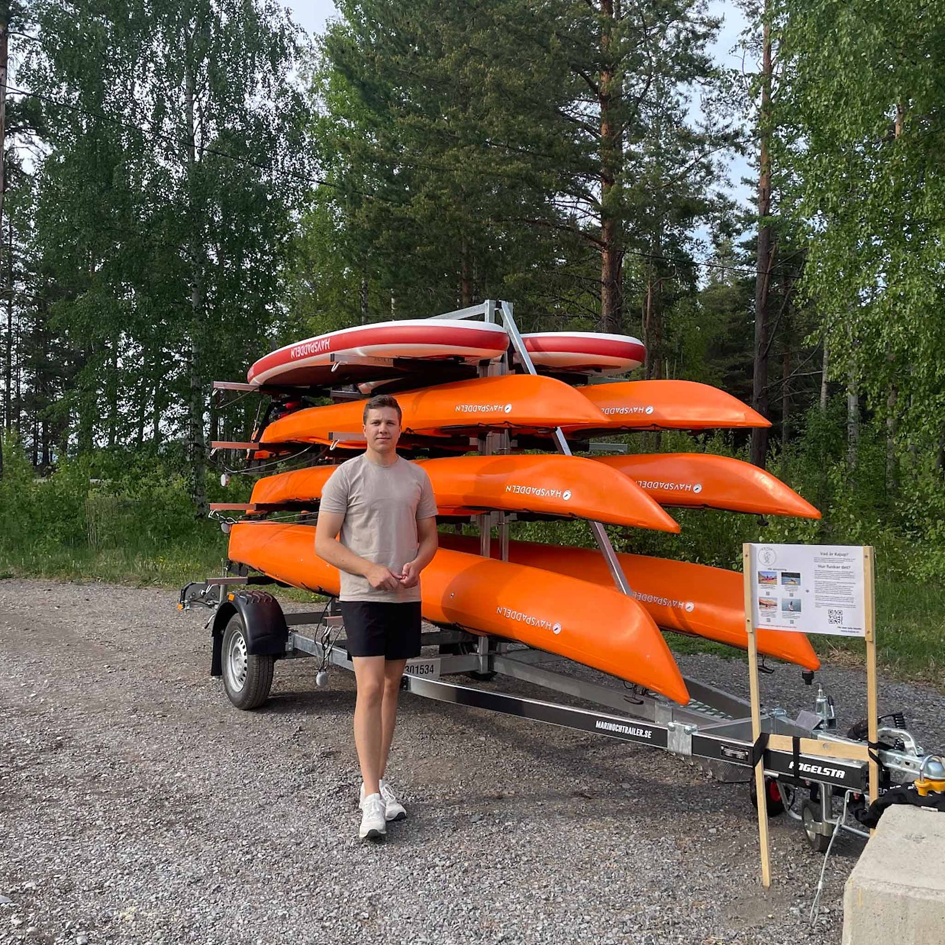 Obemannand uthyrning av kajak och SUP