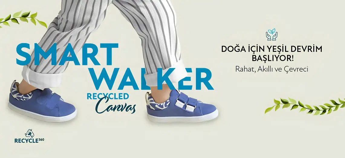 hopfrog smart walker recycled canvas çocuk ayakkabısı