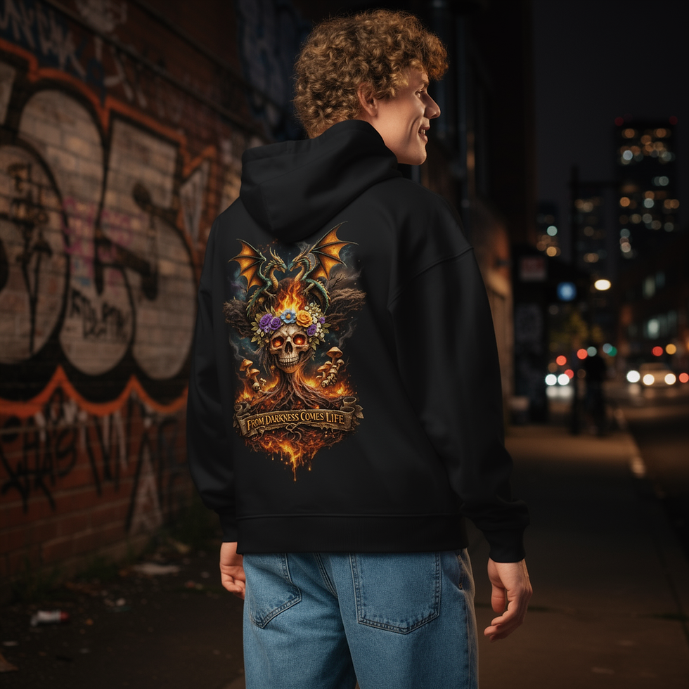 Miniature : Dragon Skull Wood Hoodie 