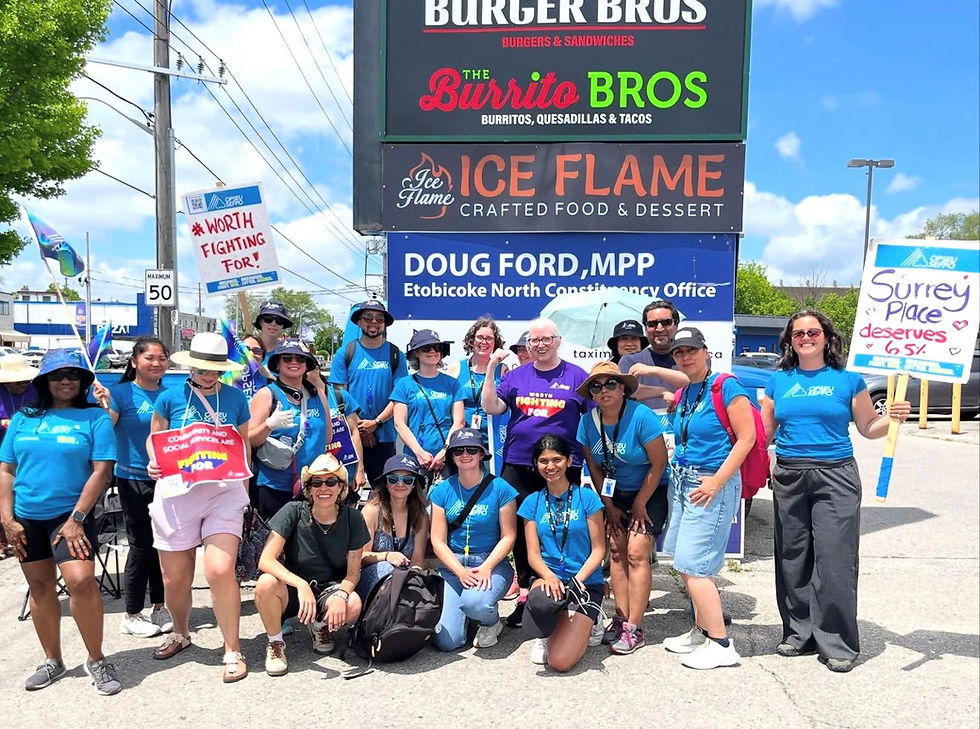 Where will they go next? From MPP offices, to Canada Day events, to Ford’s cottage – Worth Fighting For’s purple shirts are everywhere!