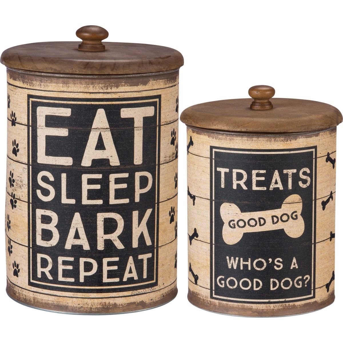 Canister Set - Treats Good Dog - Eat Sleep Bark Repeat