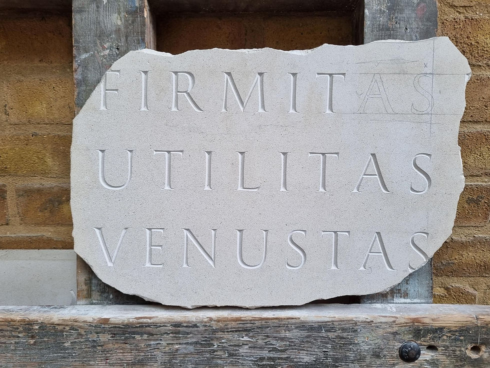 Vitruvian Stone designed and carved by Richard Kindersley