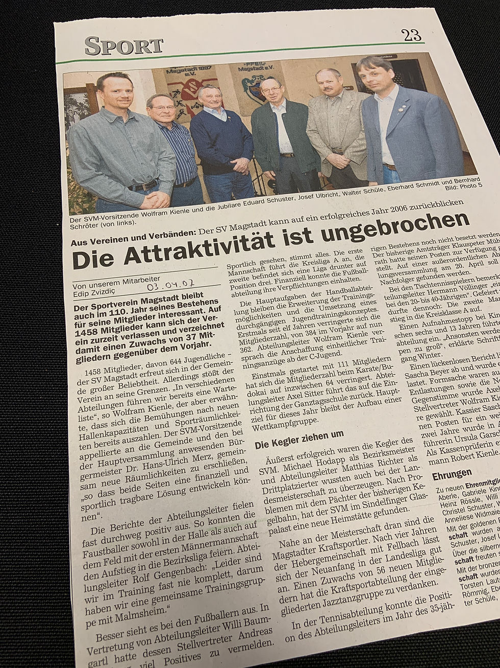 2007 - Bericht Mitgliederversammlung