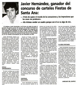 1989.06.10.lvdlr. javier hernandez ganador del concurso de carteles de fiestas d