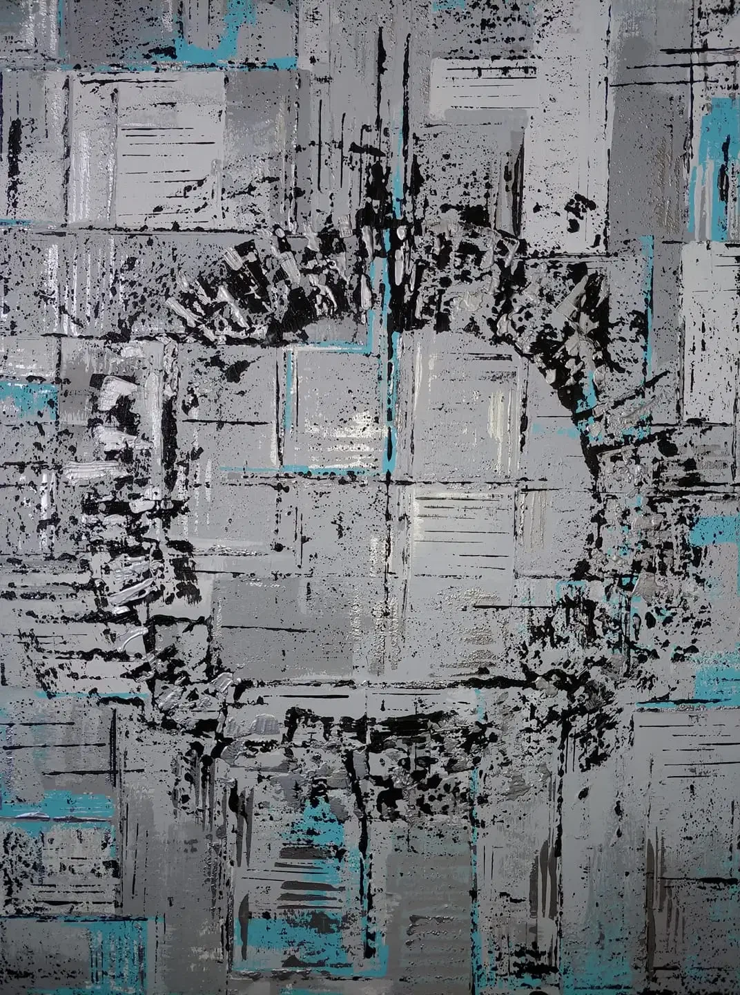 Cible Résonance peinture abstraite moderne par artiste Aliel