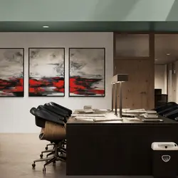 Art abstrait contemporain sur mesure pour bureau par l'artiste Aliel