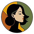 logo-vrouwengezicht-groen-geel-bruin-zwart