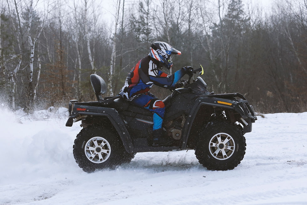 ATV Rider in Snow