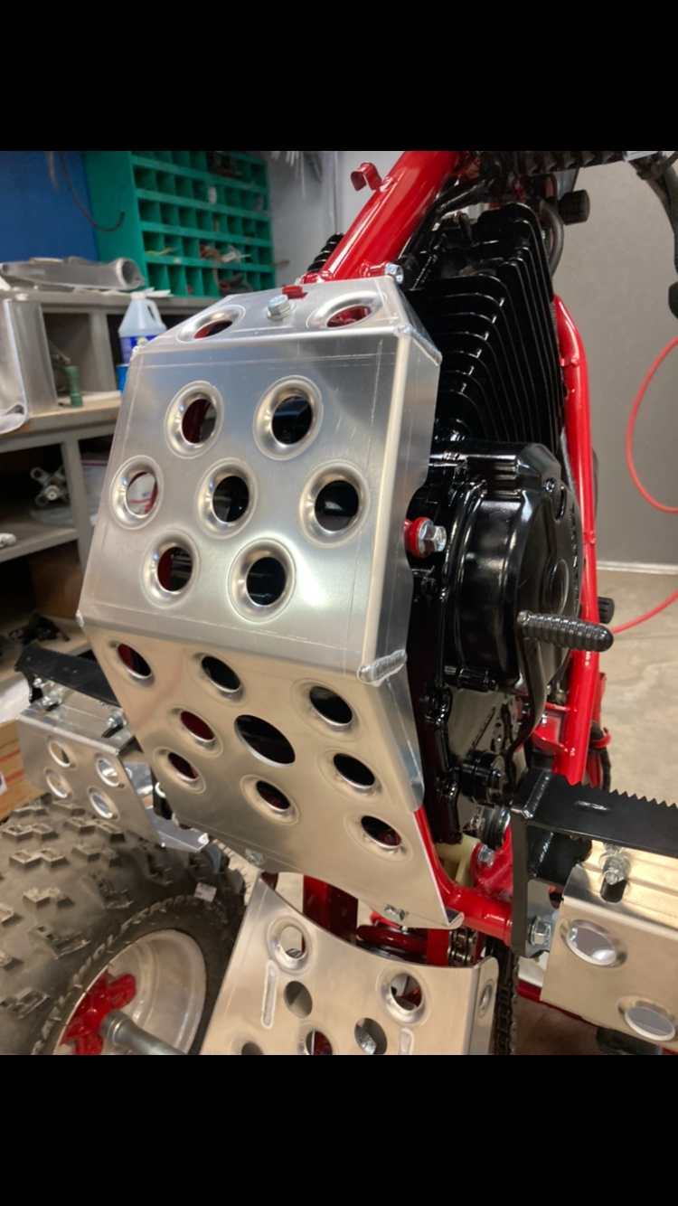 Thumbnail: Honda 1985/86 ATC350x Skid Plate Kit + Foot Peg Heel Guard Package