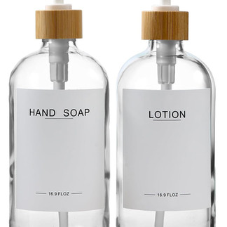 Clear Glass Soap Dispenser
