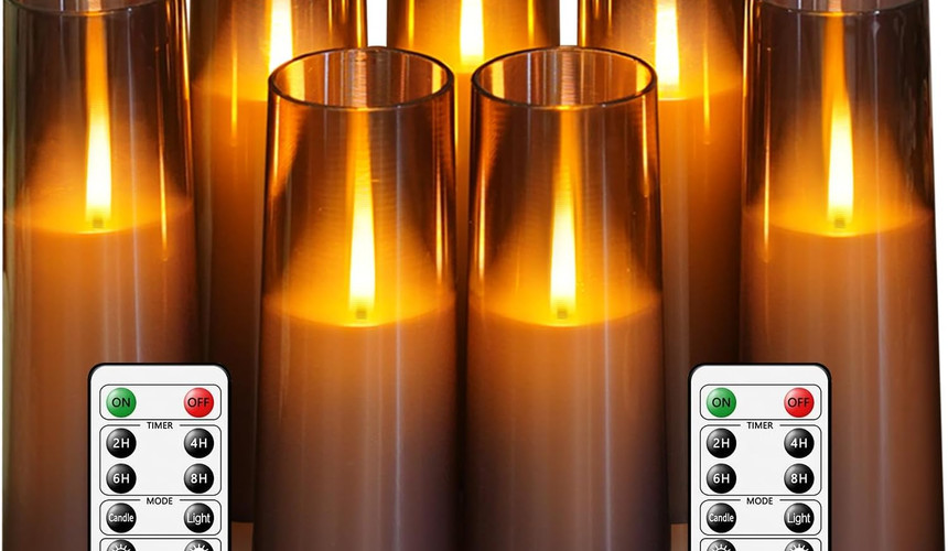 Flameless LED Candles Upgraded Realistic Flickering Flame,7Pcs Battery Operated